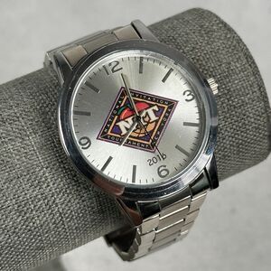 National Invitation Tournament Watch Men 41mm Silver Tone Basketball New Battery